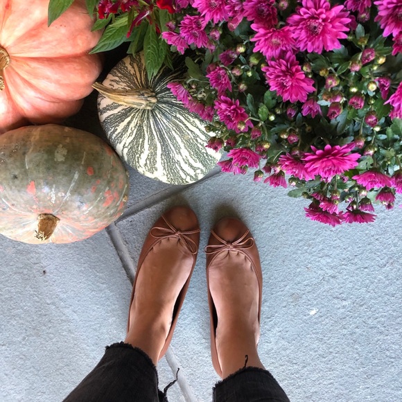 Ralph Lauren Chestnut Brown Leather Bow Flats 5.5 - Picture 2 of 12